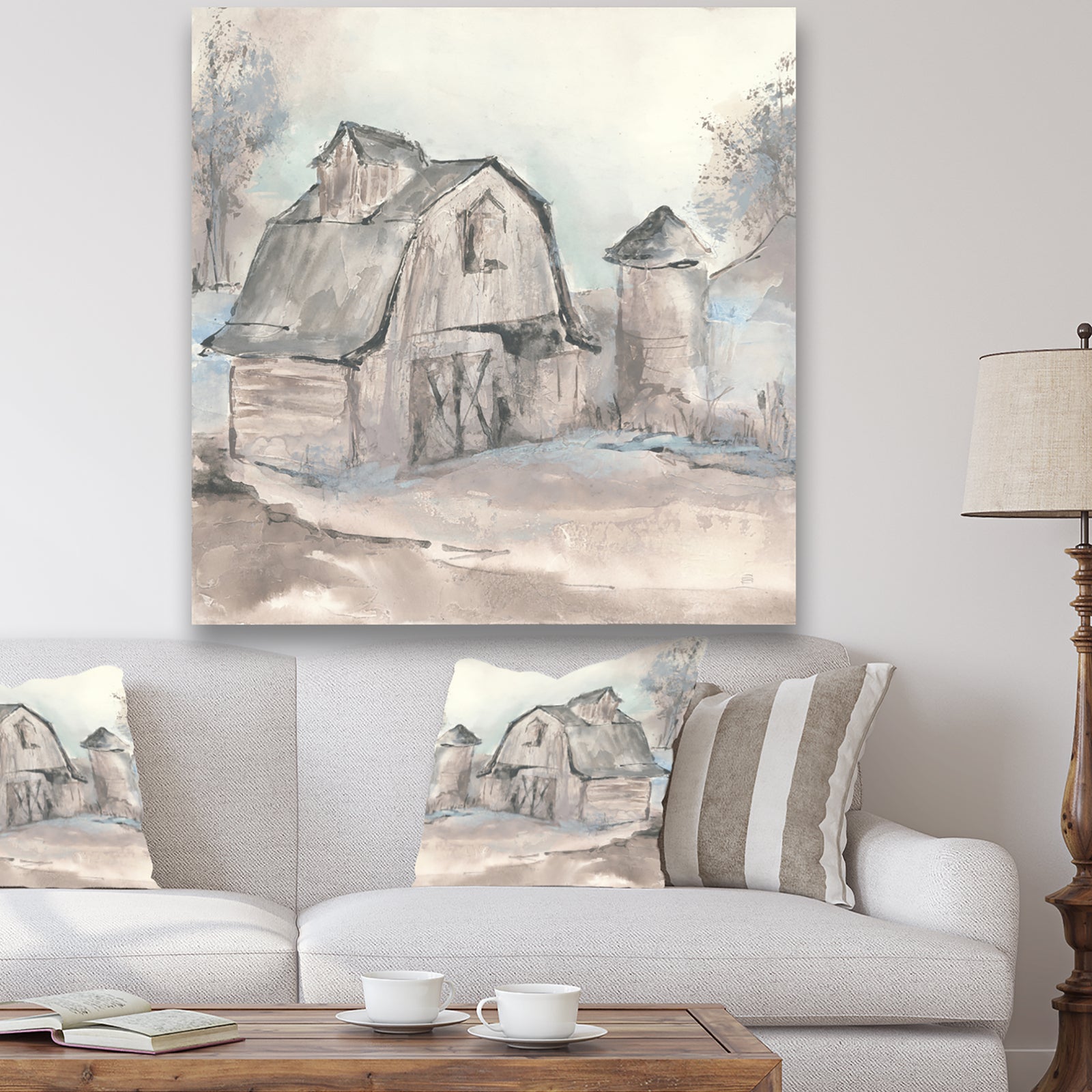 Farmhouse Barn Grey V - Modern Farmhouse Canvas Art
