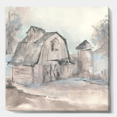 Farmhouse Barn Grey V - Modern Farmhouse Canvas Art