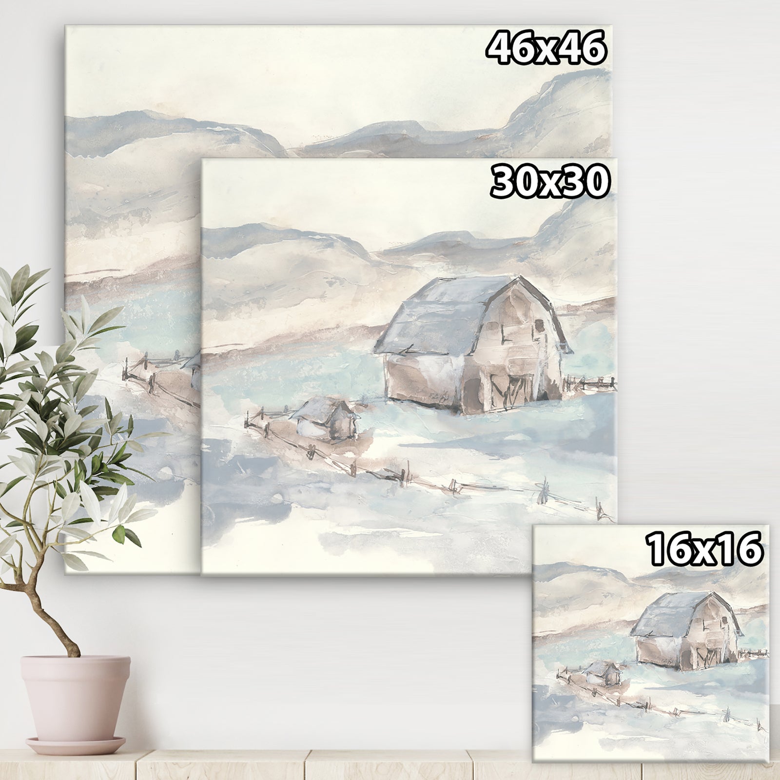 Farmhouse Barn Grey IV - Modern Farmhouse Premium Canvas Wall Art