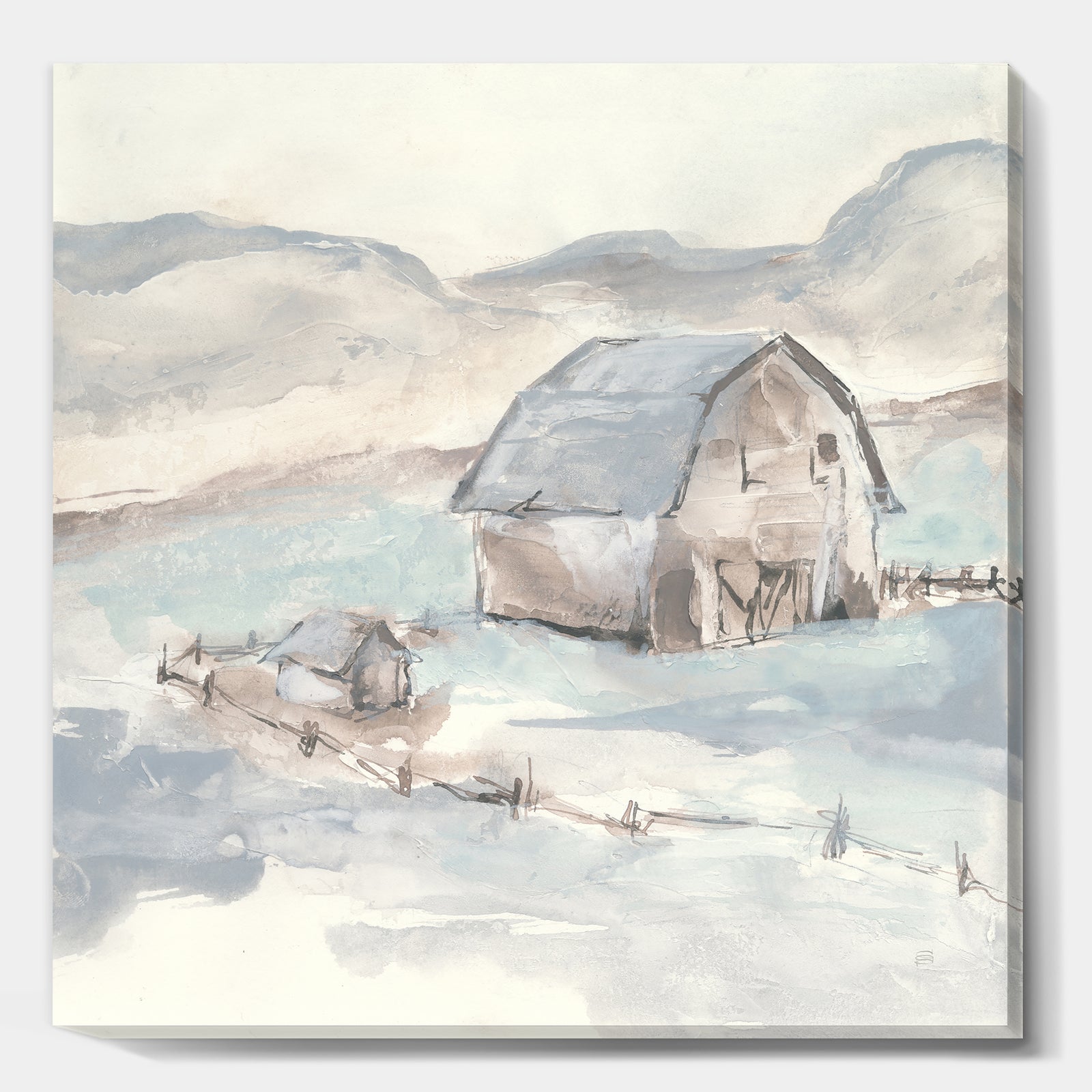 Farmhouse Barn Grey IV - Modern Farmhouse Premium Canvas Wall Art
