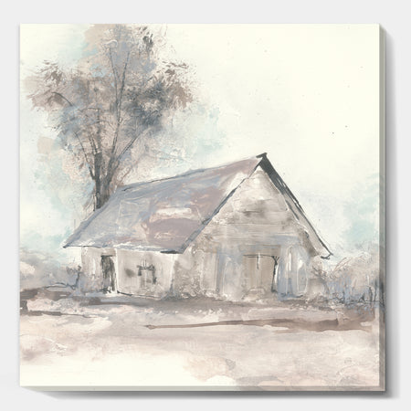 Farmhouse Barn Grey III - Modern Farmhouse Gallery-wrapped Canvas