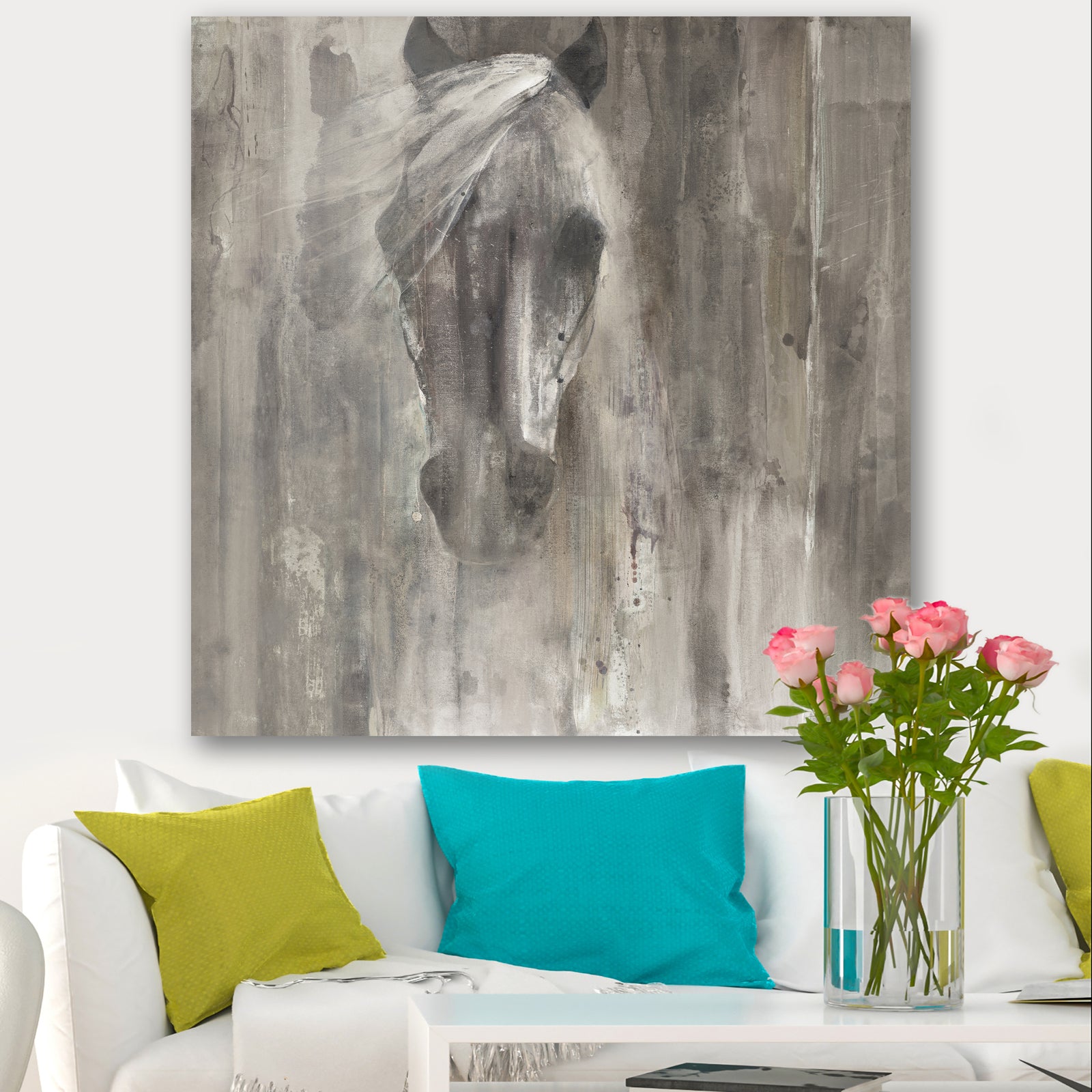 Farmhouse Horse - Modern Farmhouse Canvas Artwork