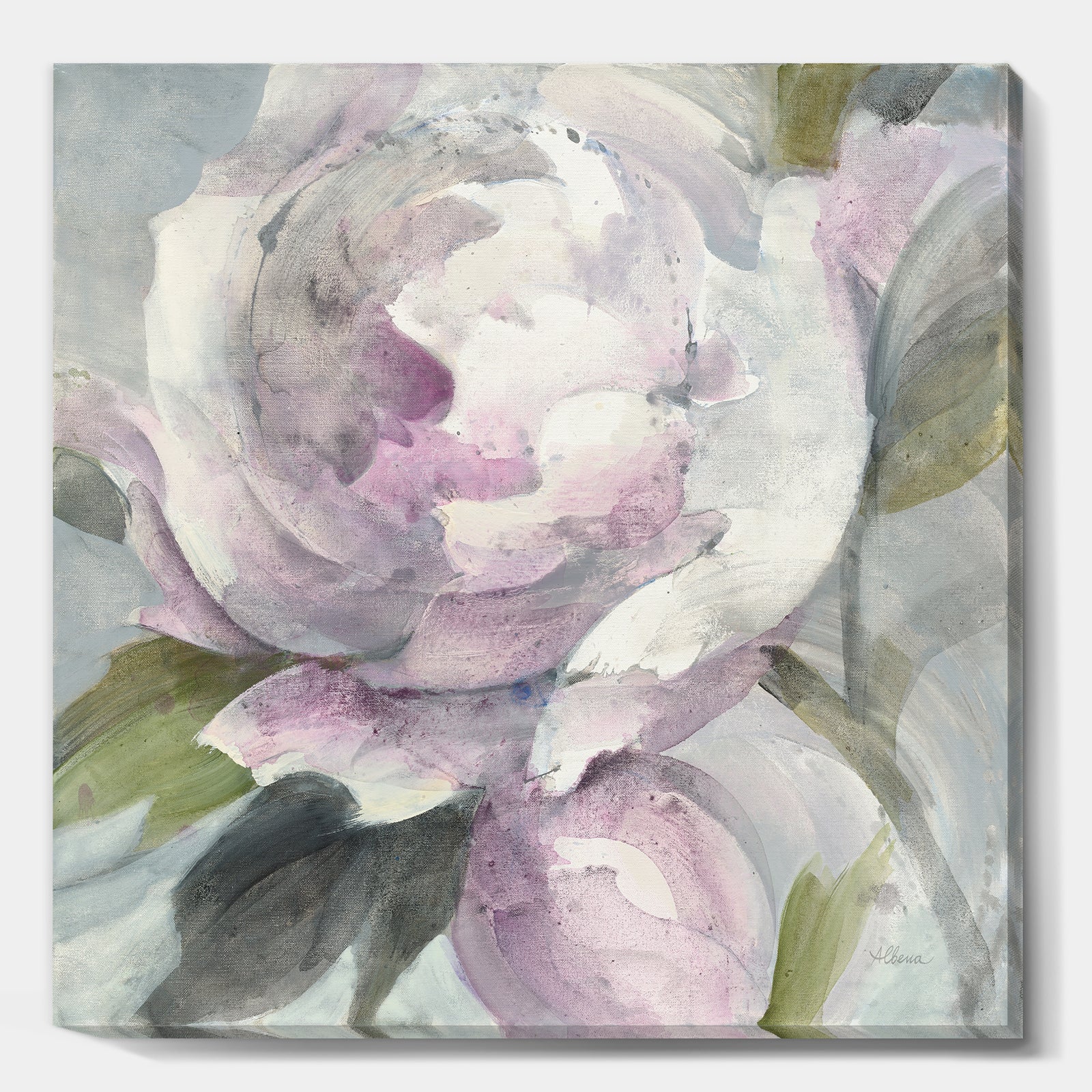 Twilight Peony - Shabby Chic Gallery-wrapped Canvas