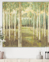 Aspens Neutral Forest - Traditional Gallery-wrapped Canvas