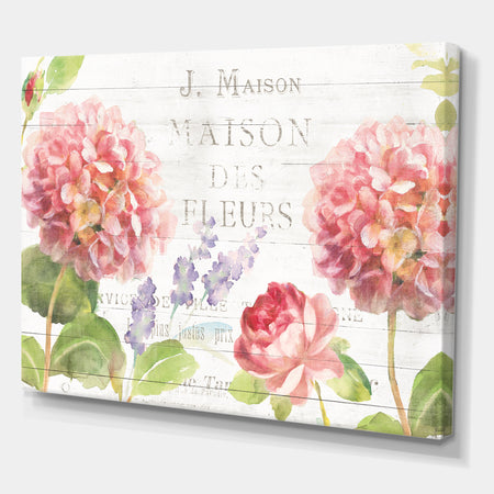 Maison Des Fleurs II - Farmhouse Canvas Art