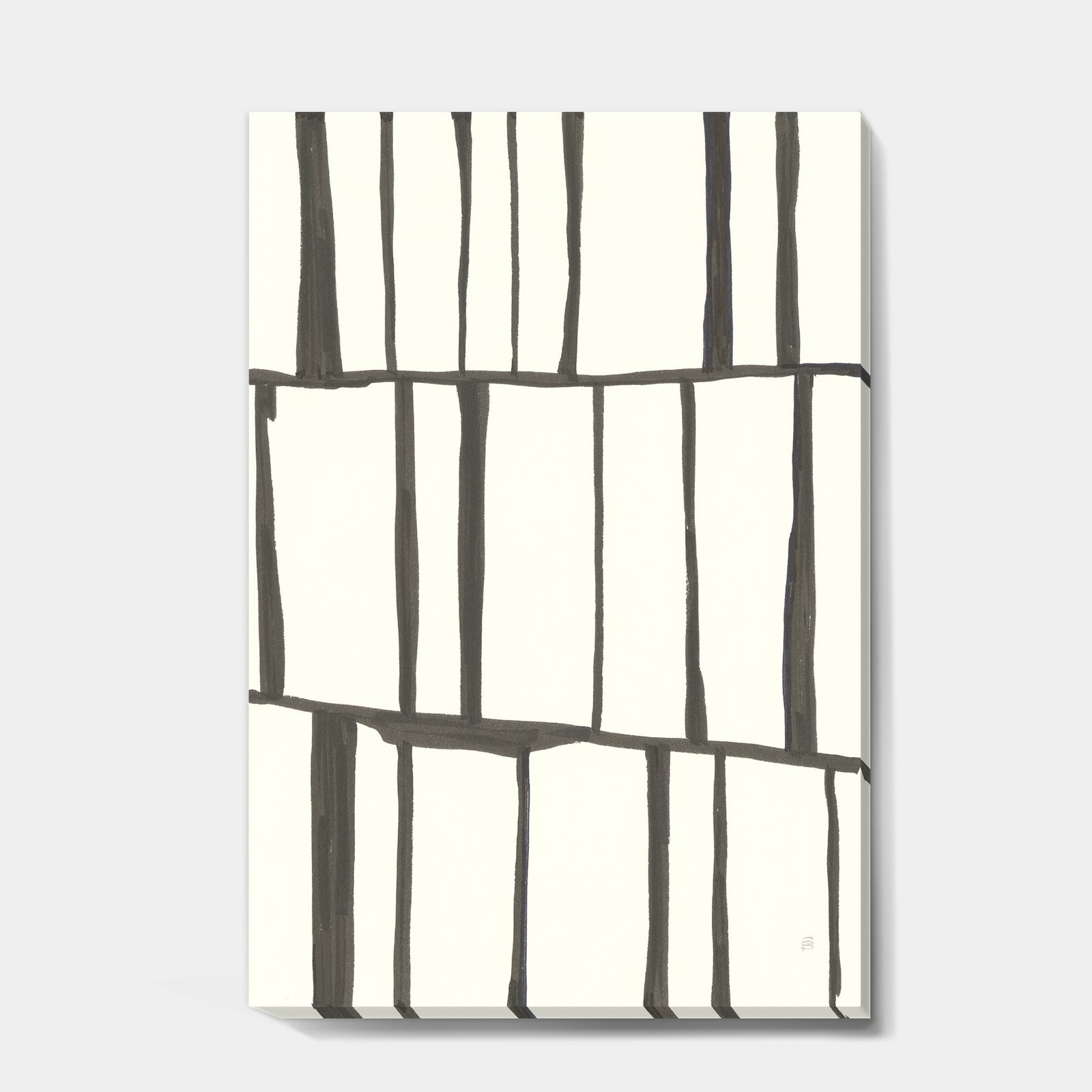 minimalist black and white I - Transitional Gallery-wrapped Canvas