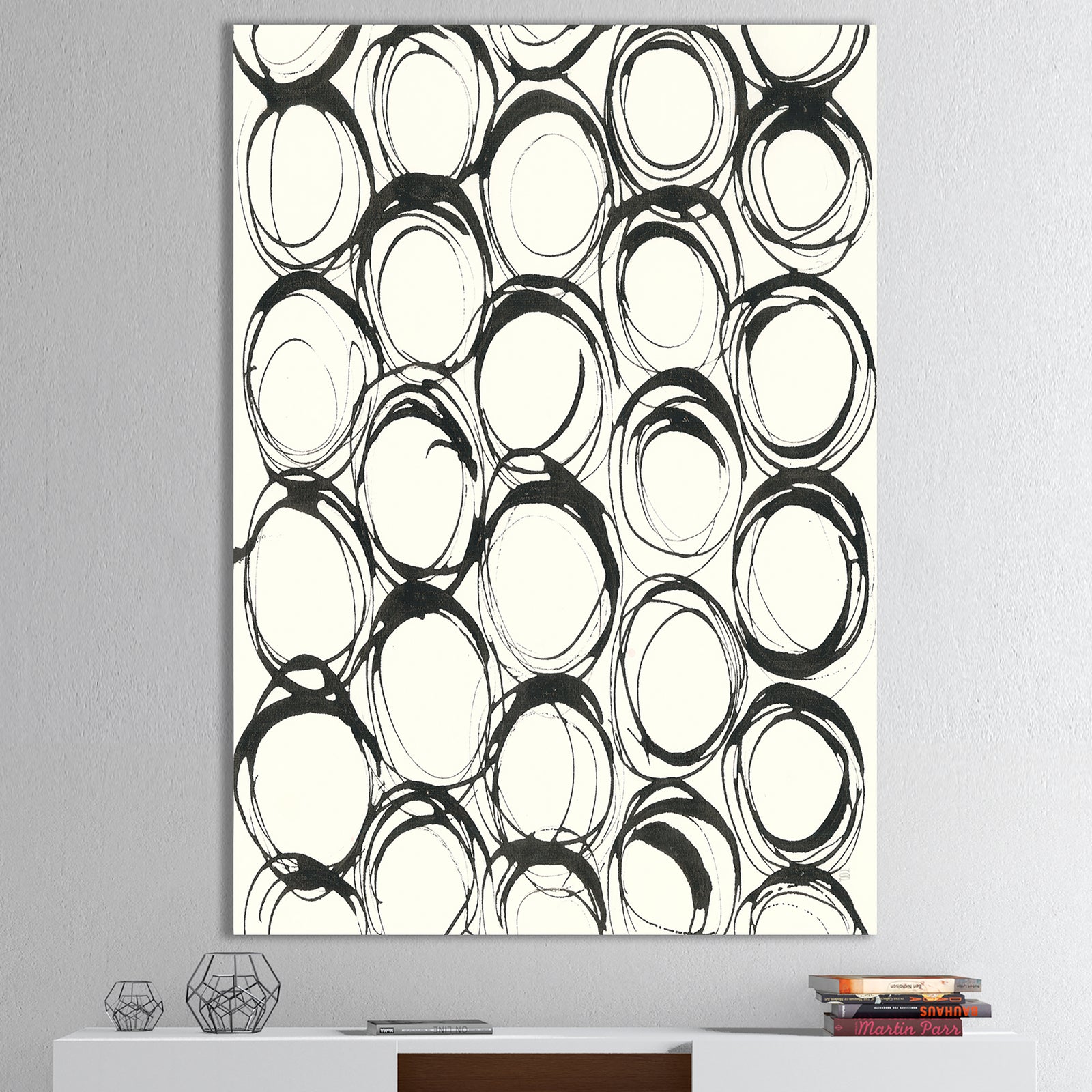 minimalist black and white II - Transitional Canvas Artwork