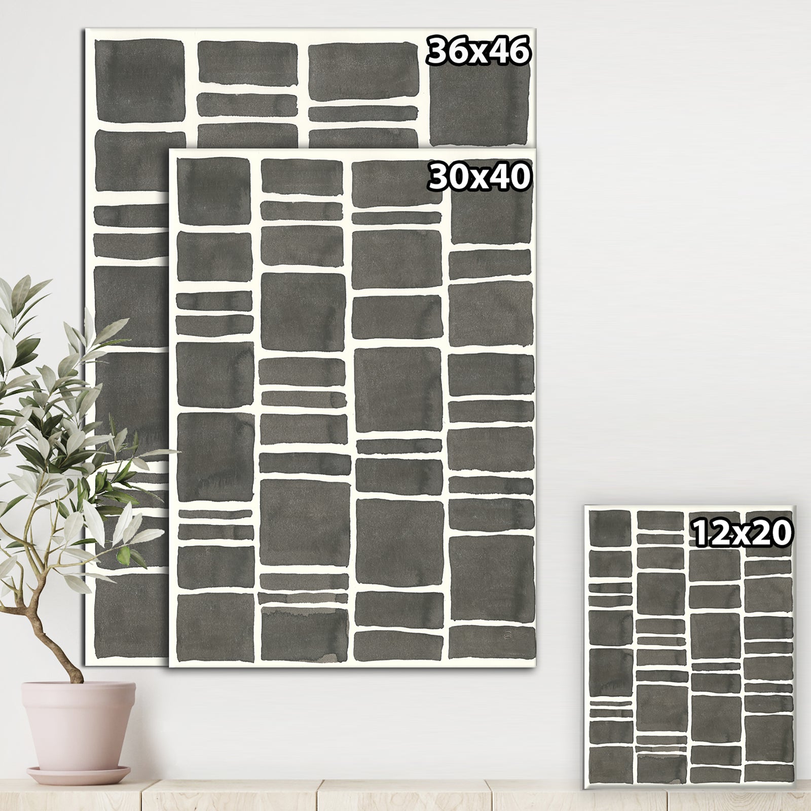 Minimalist Graphics IV - Transitional Premium Canvas Wall Art