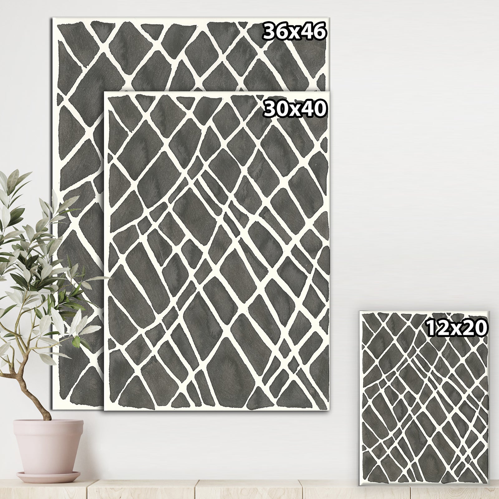Minimalist Graphics V - Transitional Gallery-wrapped Canvas