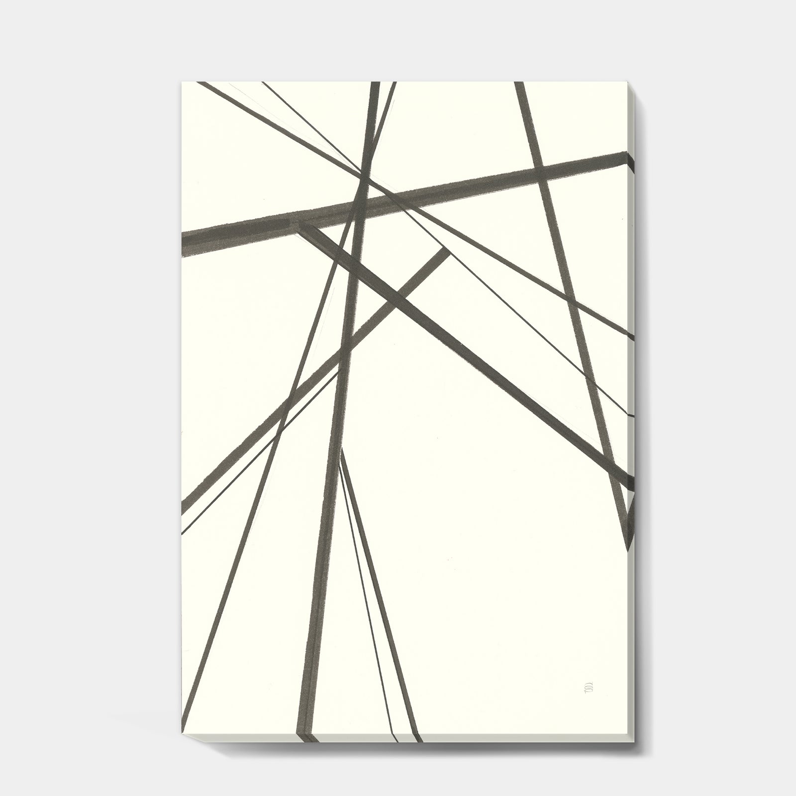minimalist black and white III - Transitional Canvas Art