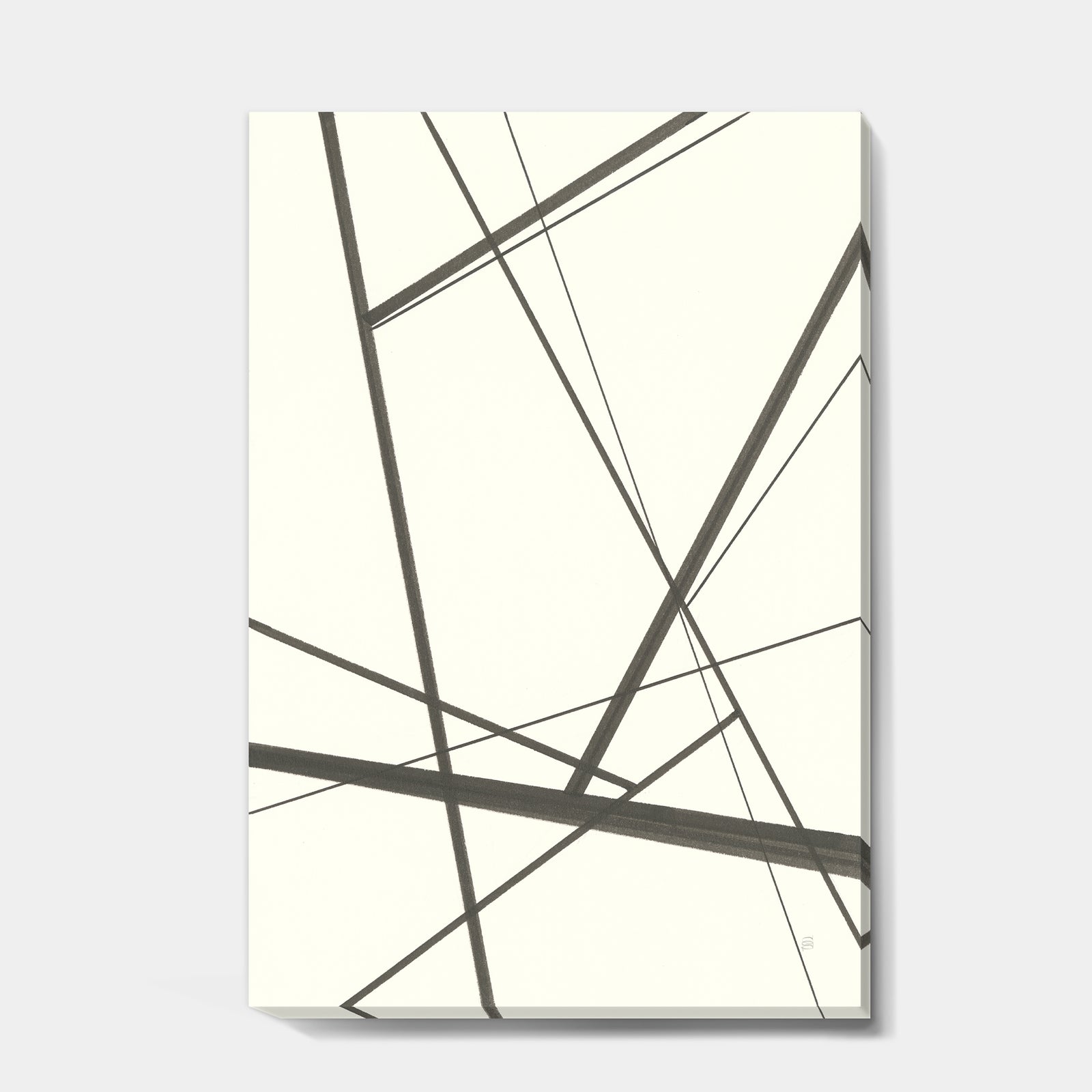 minimalist black and white IV - Transitional Premium Canvas Wall Art