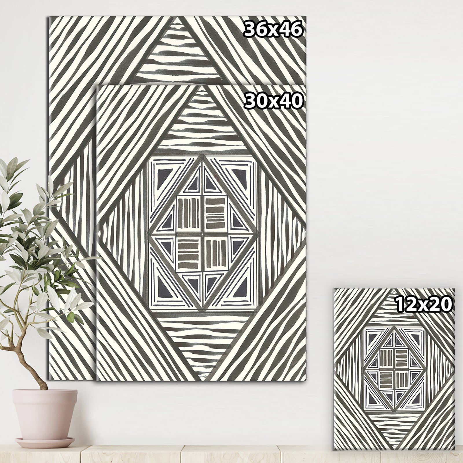 Minimalist Graphics II - Transitional Gallery-wrapped Canvas