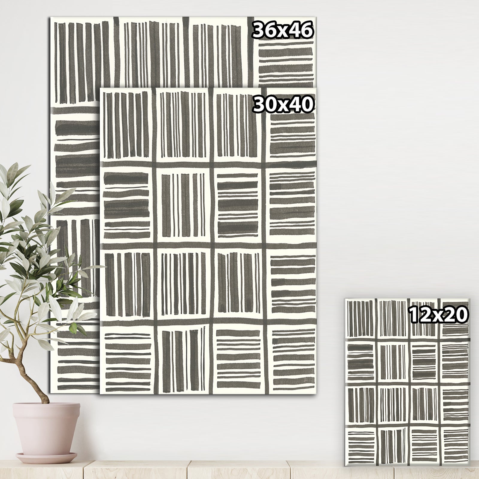 Minimalist Graphics I - Transitional Canvas Artwork