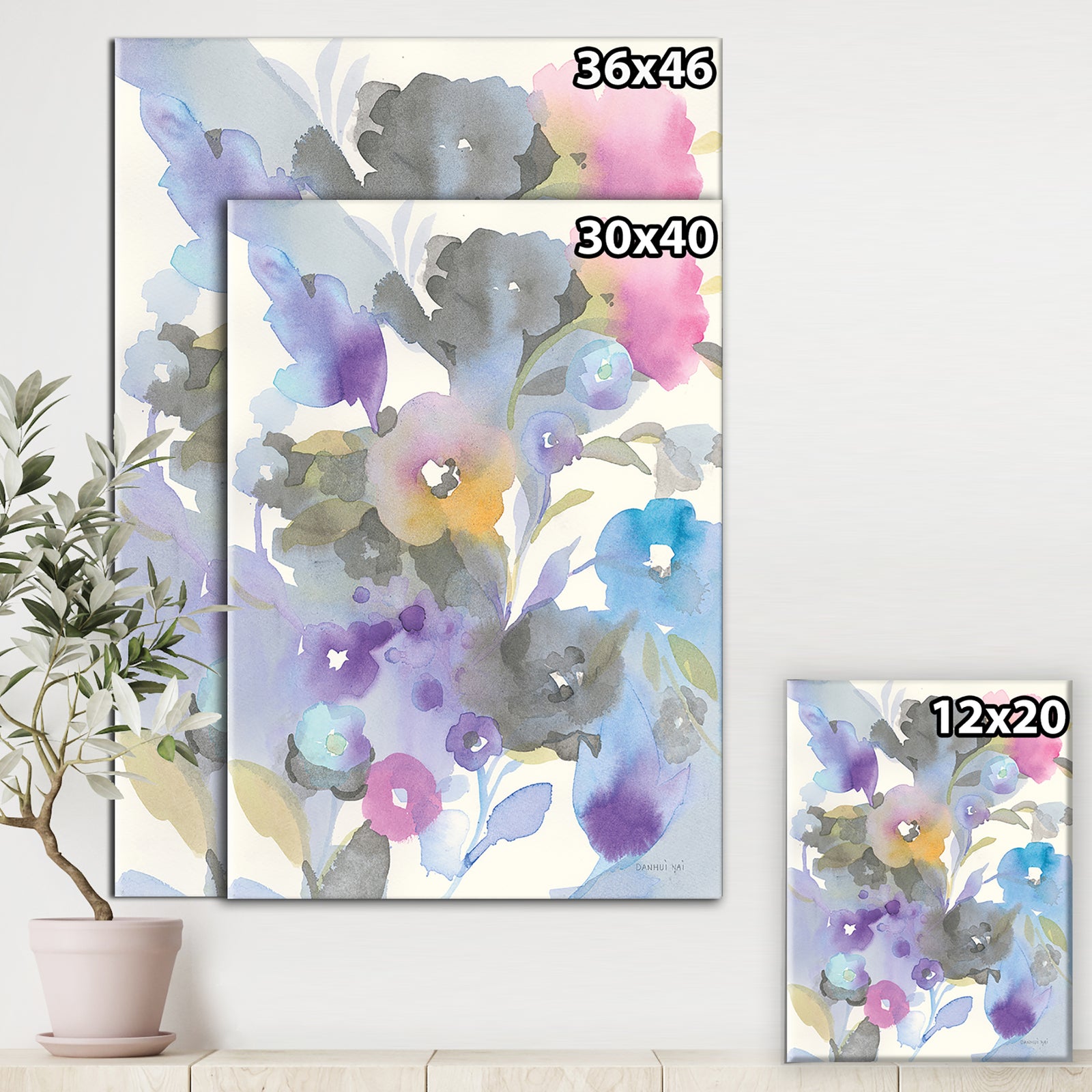 Jewel Garden I - Modern Farmhouse Gallery-wrapped Canvas