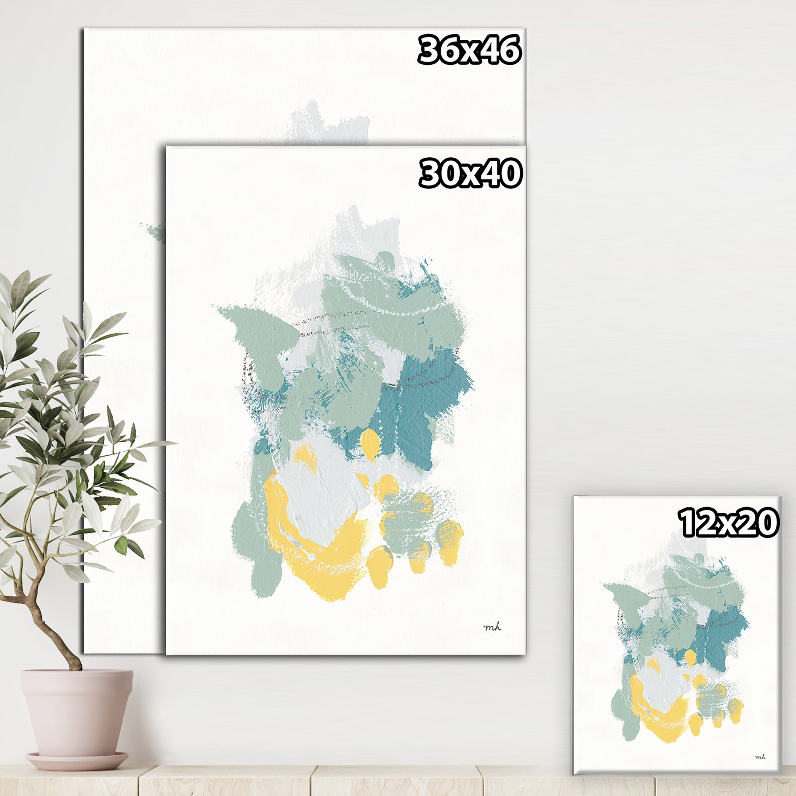 Hopeful I - Modern Farmhouse Premium Canvas Wall Art
