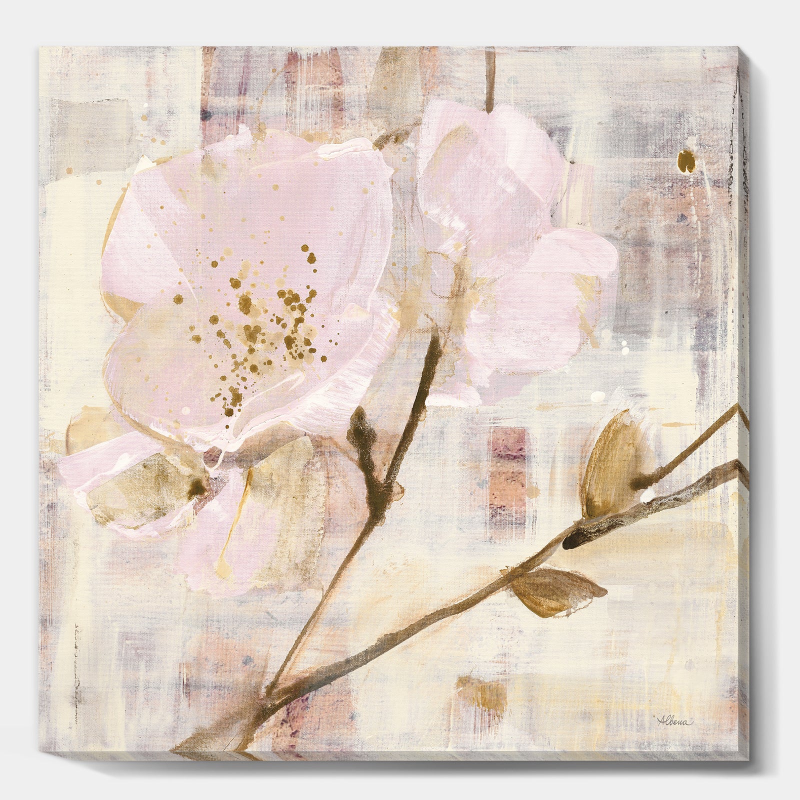 Elegance I Pink - Shabby Chic Canvas Art