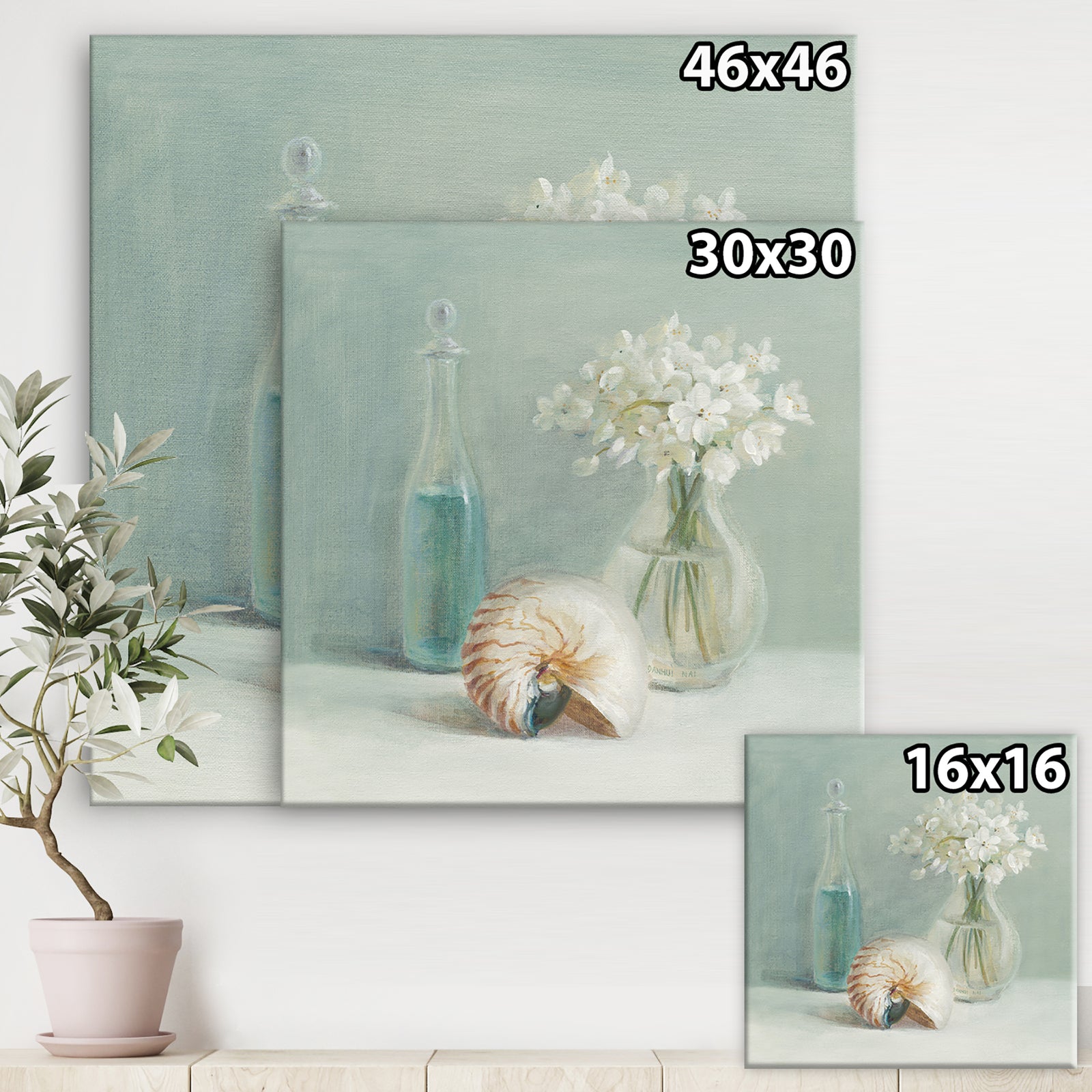 Pastel Bath IV - Farmhouse Gallery-wrapped Canvas