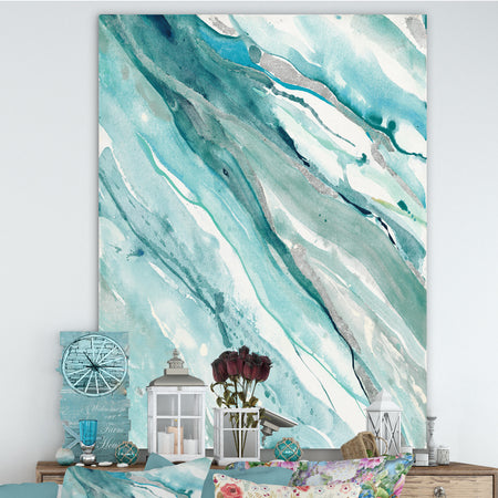 Silver Springs II Blue Green - Nautical & Coastal Canvas Artwork