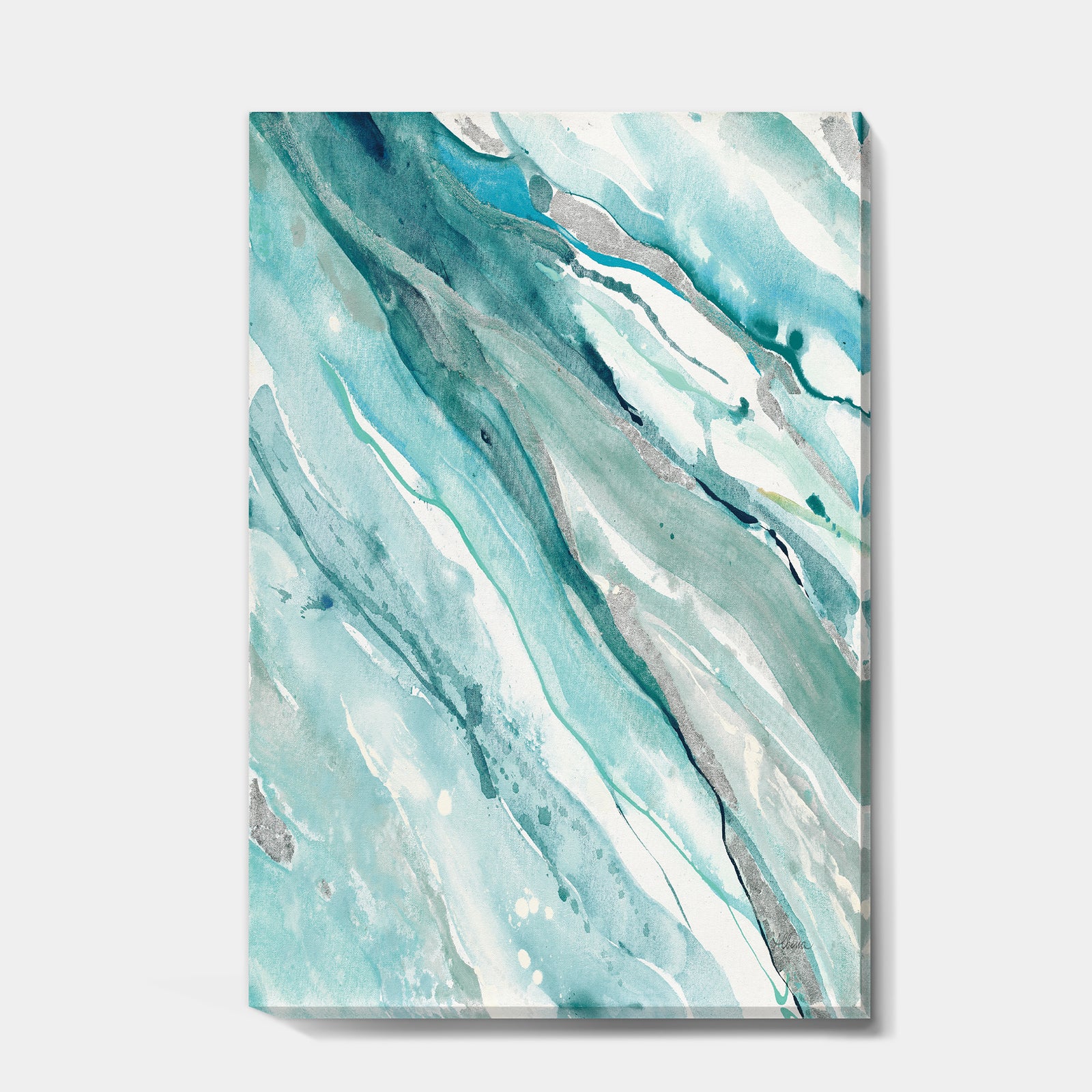 Silver Springs II Blue Green - Nautical & Coastal Canvas Artwork