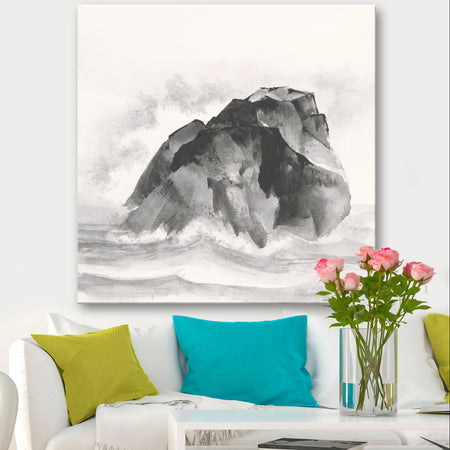 Solitary Rock - Lake House Gallery-wrapped Canvas