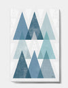 minimal Triangles IV Blue - Mid-Century Modern Canvas Art