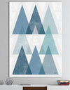 minimal Triangles IV Blue - Mid-Century Modern Canvas Art