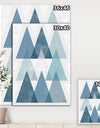 minimal Triangles IV Blue - Mid-Century Modern Canvas Art