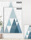 minimal Triangles III Blue - Mid-Century Modern Premium Canvas Wall Art