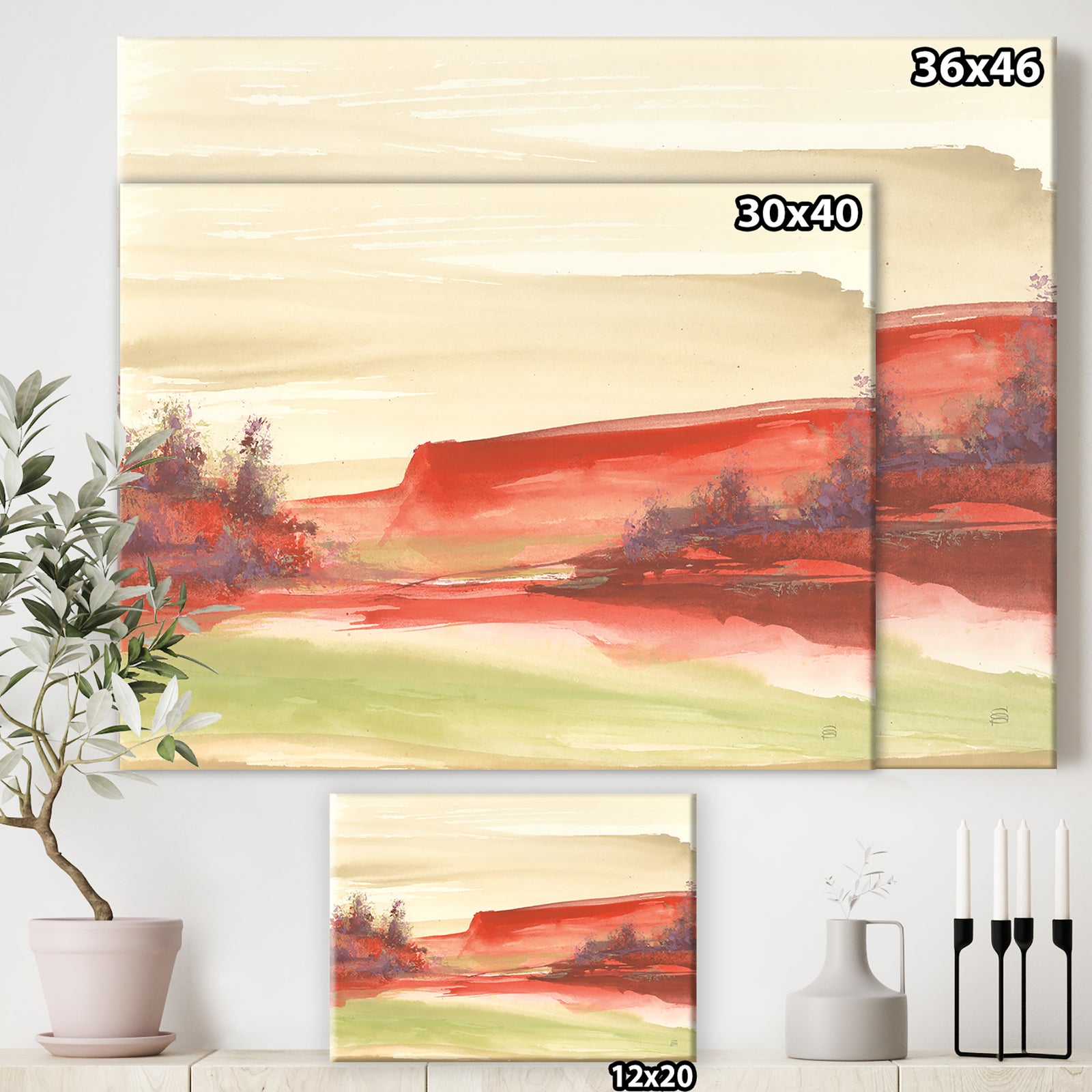 Red Rock III - Traditional Canvas Art