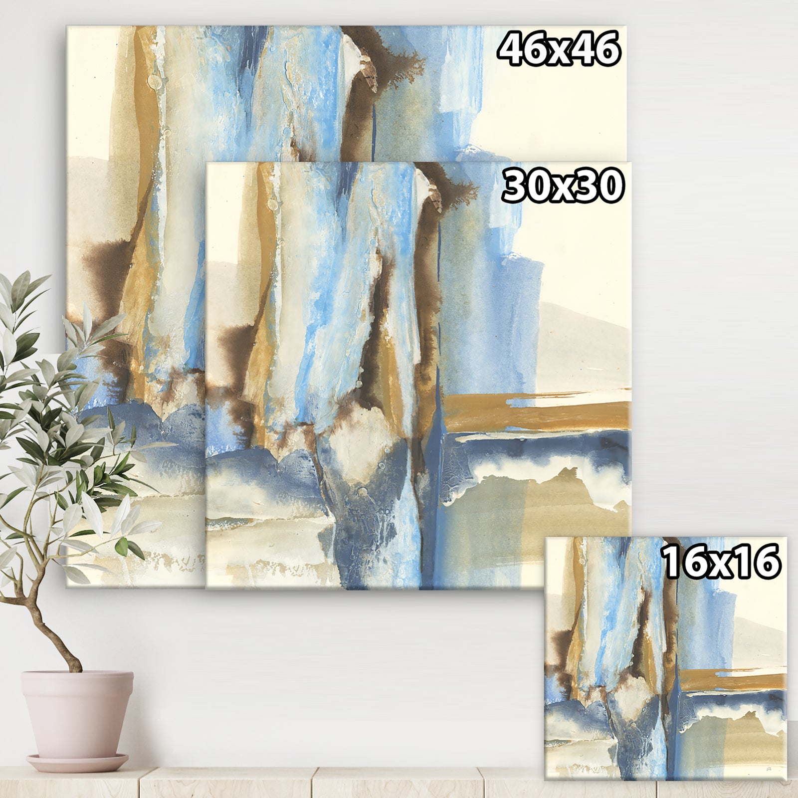 River Run II - Modern & Contemporary Gallery-wrapped Canvas