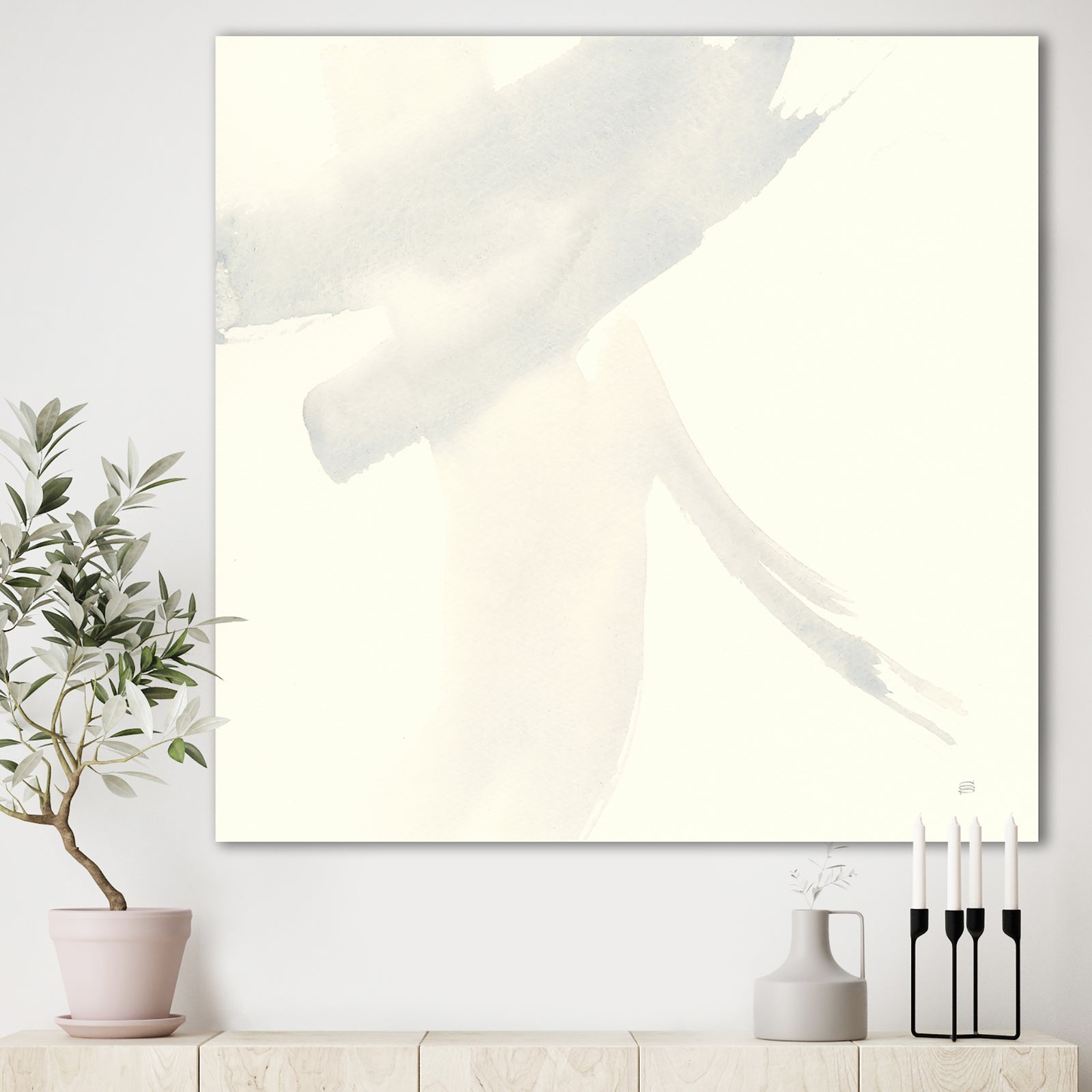minimal geometric Zen II - Transitional Premium Canvas Wall Art