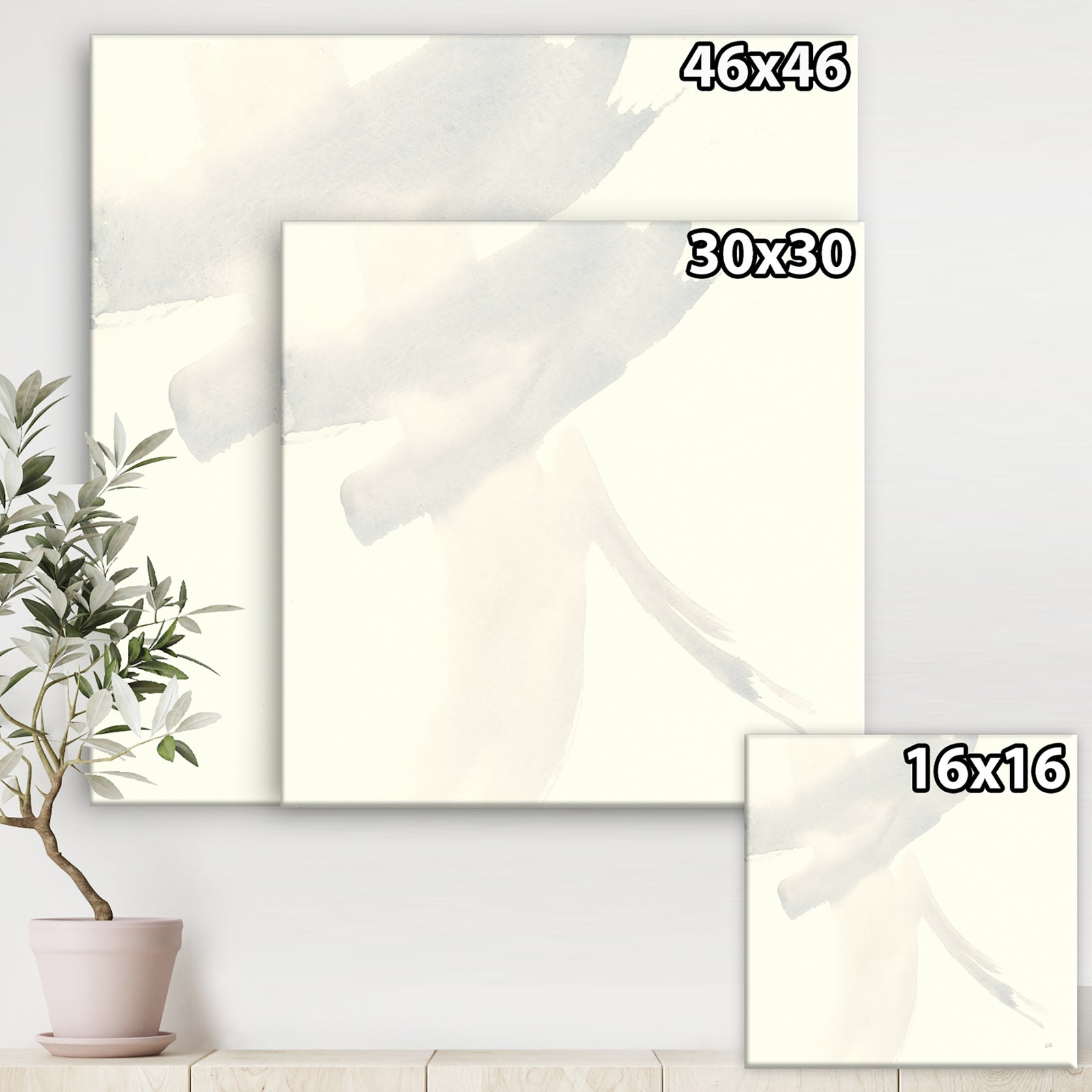 minimal geometric Zen II - Transitional Premium Canvas Wall Art