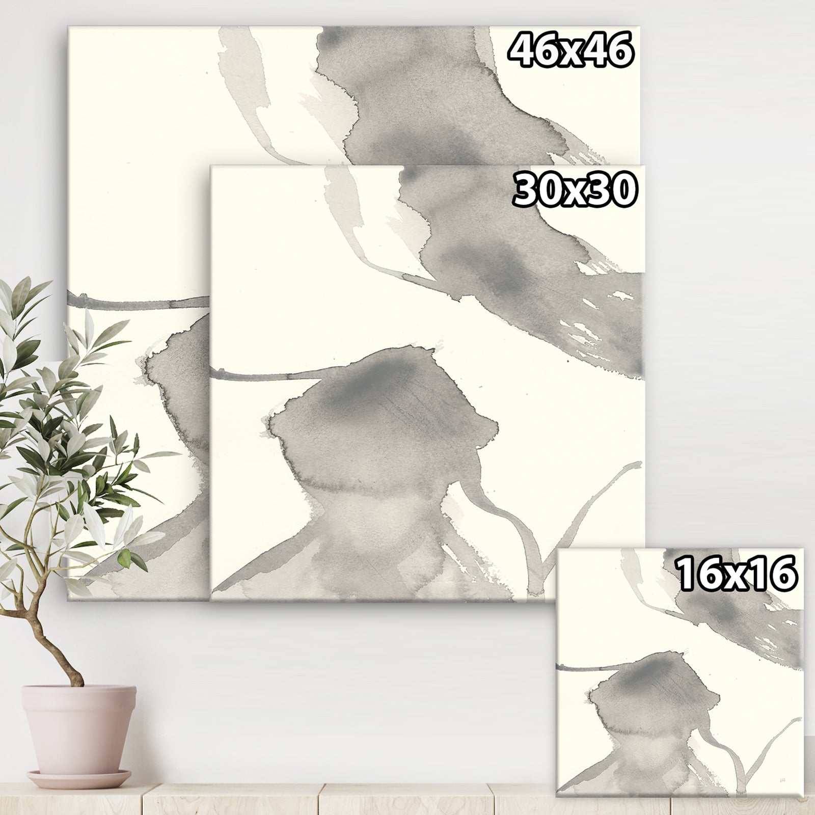 minimal geometric Zen IV - Transitional Canvas Artwork