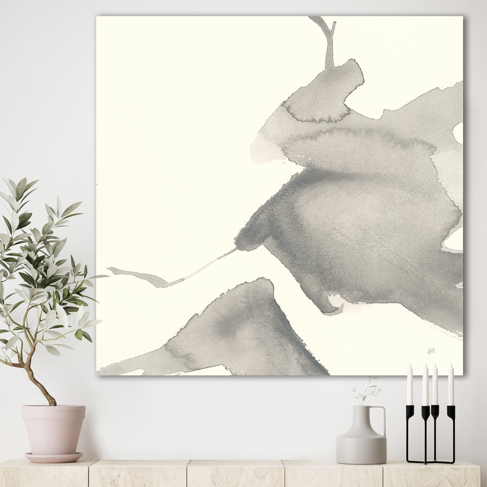 minimal geometric Zen V - Transitional Canvas Art