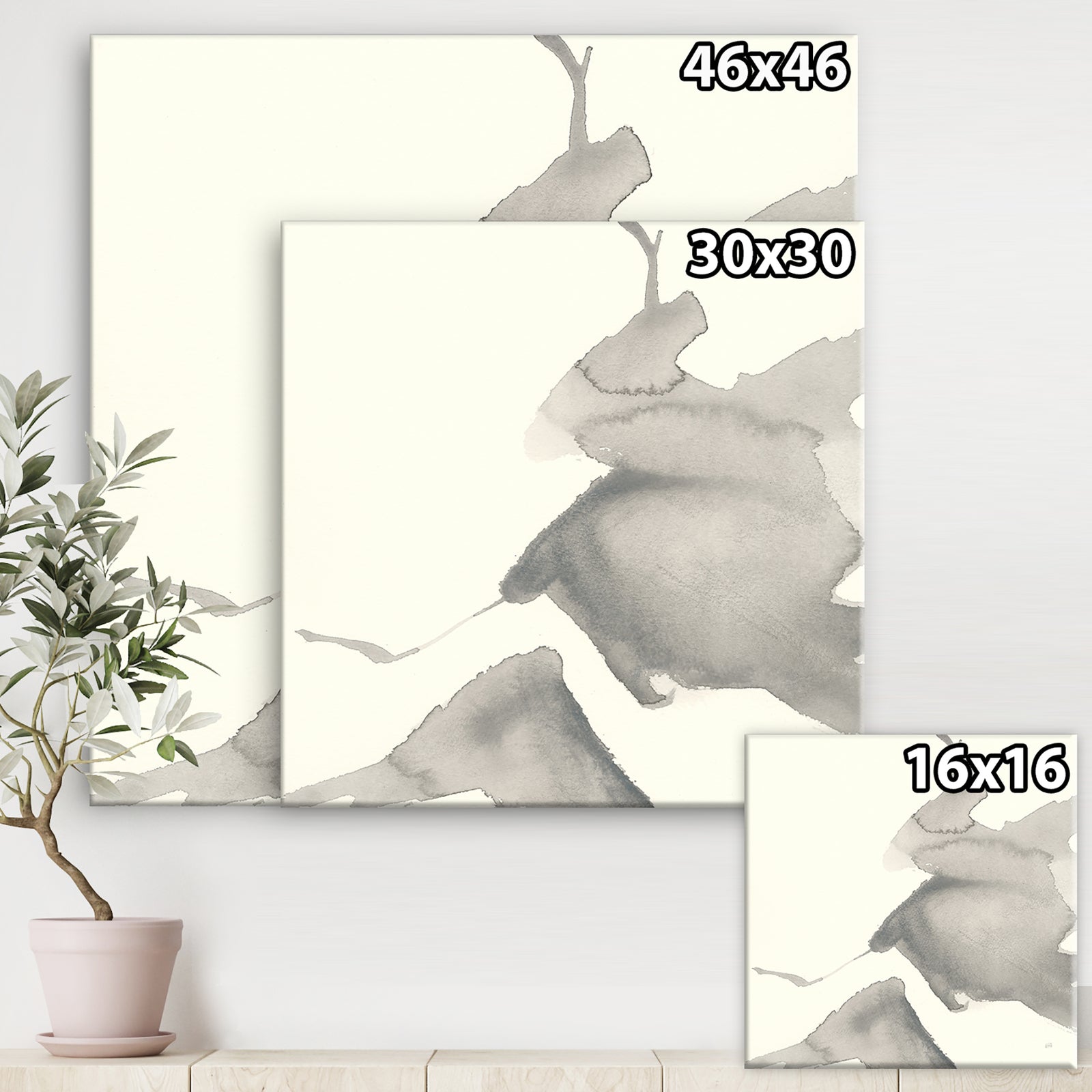minimal geometric Zen V - Transitional Canvas Art