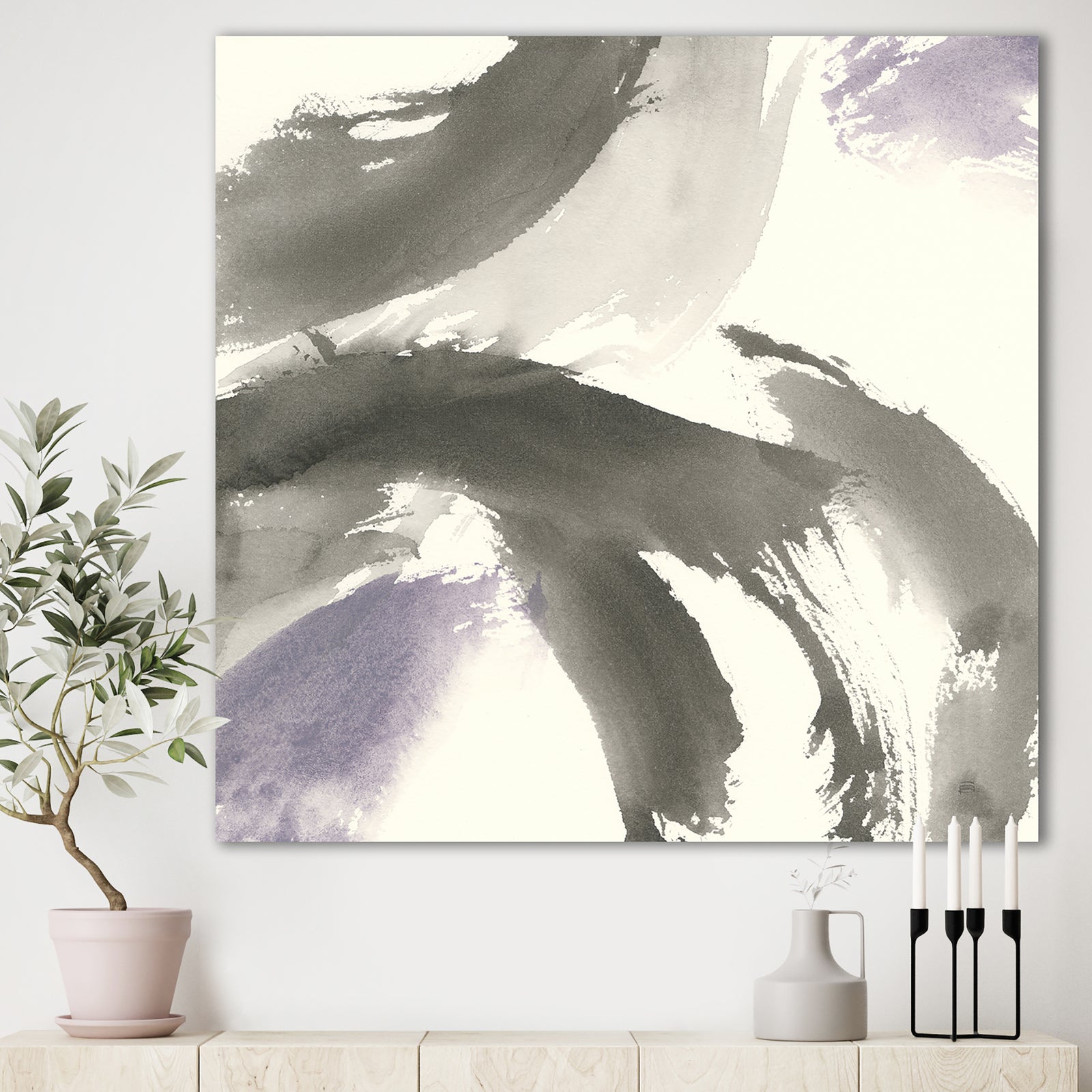 minimal geometric Gesture III - Transitional Canvas Artwork