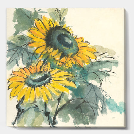 Tradionnal Sunflower I - Cabin & Lodge Gallery-wrapped Canvas