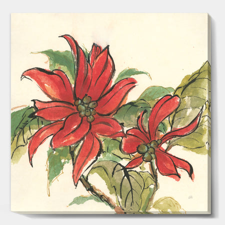 Poinsettia II - Farmhouse Canvas Artwork