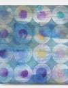 Watercolor Geometrical Circles I - Mid-Century Modern Premium Canvas Wall Art