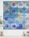 Watercolor Geometrical Circles I - Mid-Century Modern Premium Canvas Wall Art