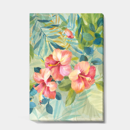 Hibiscus Garden III - Traditional Premium Canvas Wall Art