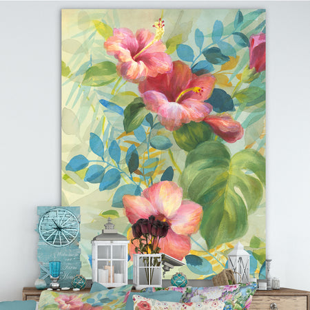 Hibiscus Garden II - Traditional Gallery-wrapped Canvas