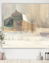 Winter on the Farm house - Landscapes Canvas Art