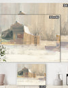 Winter on the Farm house - Landscapes Canvas Art