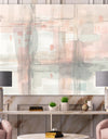Intersect II Grey - Pink Modern Premium Canvas Wall Art