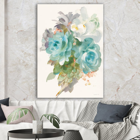 Multicolor French Bouquet II - Farmhouse Canvas Artwork