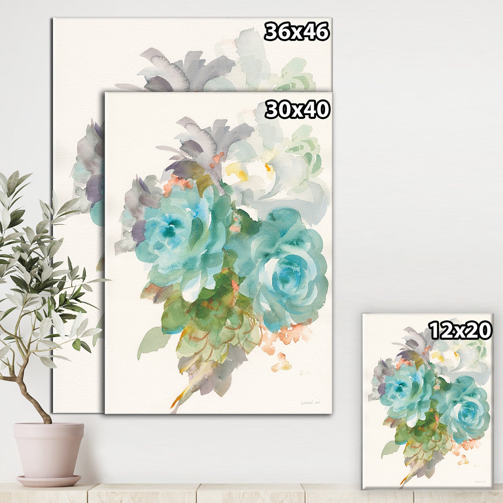 Multicolor French Bouquet II - Farmhouse Canvas Artwork