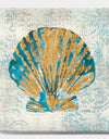 Coastal Pastel seashells I - Vintage Nautical Gallery-wrapped Canvas