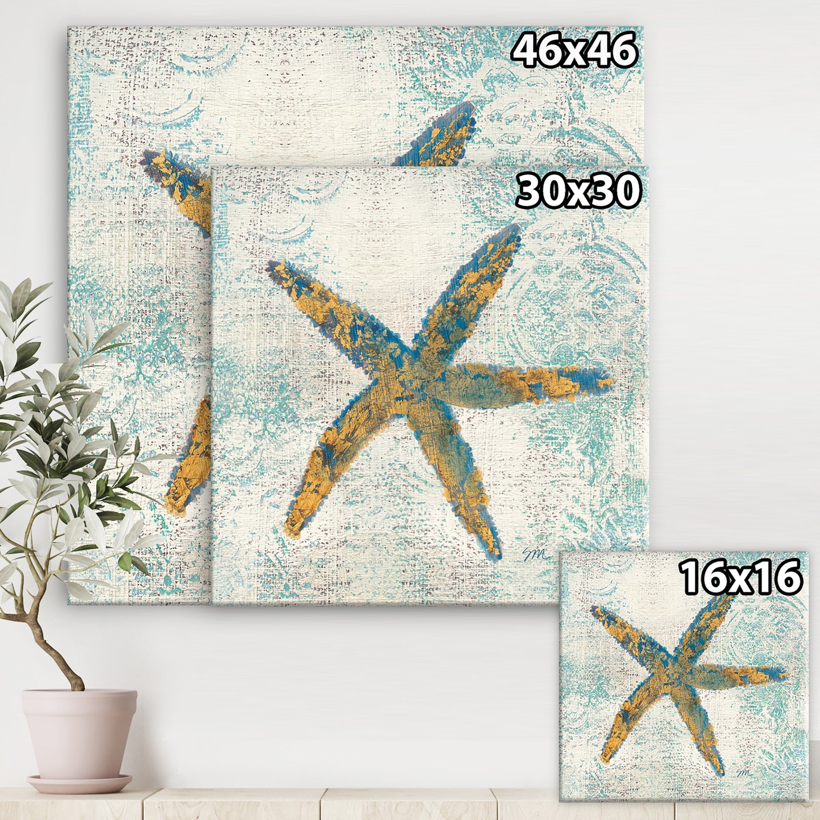Coastal Pastel seashells III - Vintage Nautical Canvas Art