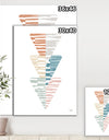 Watercolor Geometric Triangle III - Transitional Canvas Art